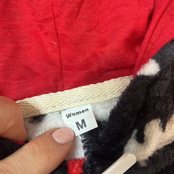 Hooded Zip One Piece Holiday PJs Woman’s M - Picture 3 of 13